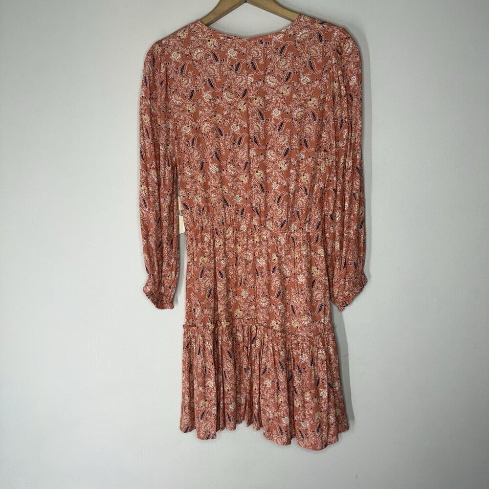 Altar’d State Short Ruffle A-line Dress Size Small NWT Rustic Orange Short Mini - Picture 6 of 9